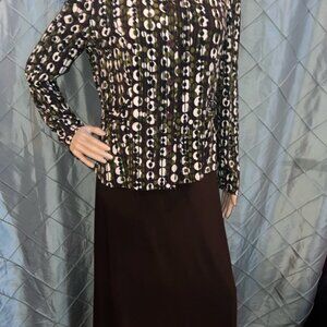 K Studios Sleeveless Full Length Dress and Long Sleeve‎ Blouse Combo Sz. 8